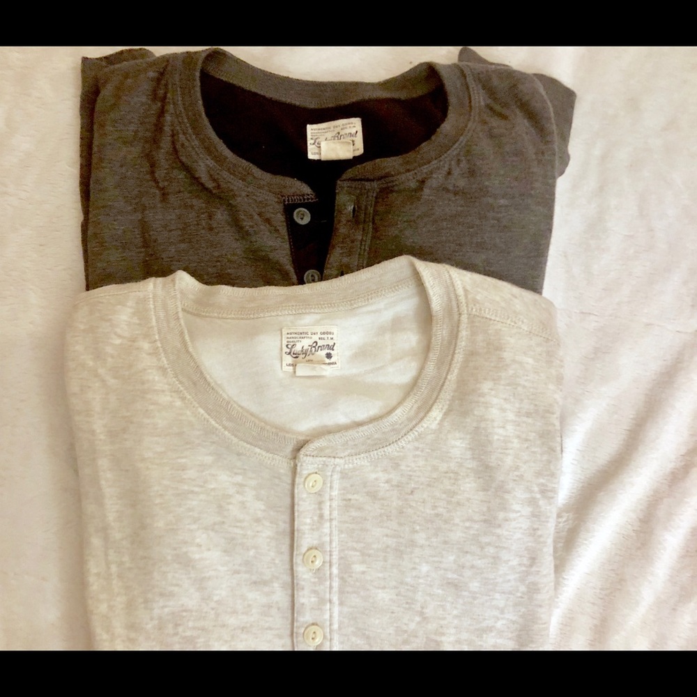 2 Long Sleeve Lucky Plush Men’s Pullover Shirts